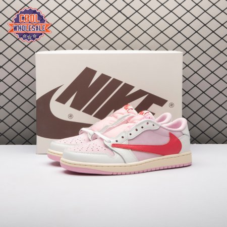 Travis Scott x Air Jordan 1 Low Shy Pink IQ7604-101 Unisex