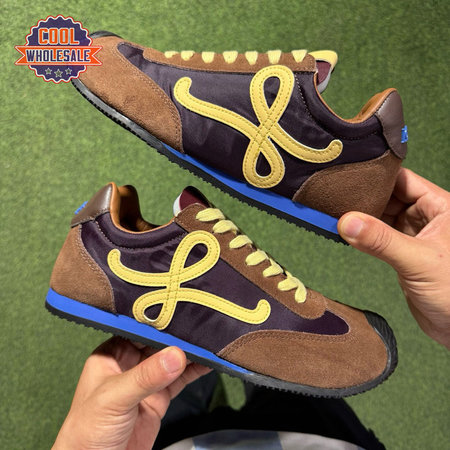 LOEWE Flow Runner Coffee,Yellow and Blue