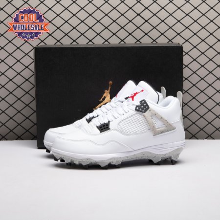 Air Jordan 4 Retro TD Cleat White Cement HQ0207-106 Men's