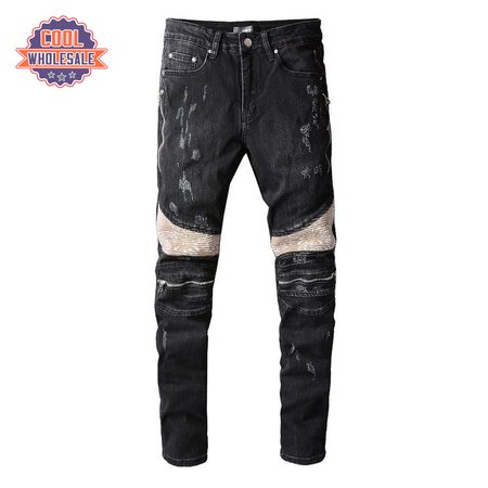 Amiri Bandanna Jeans Black / Tan