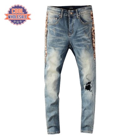 Amiri Cheeta Jeans Light Blue