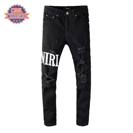Amiri Logo Jeans Black