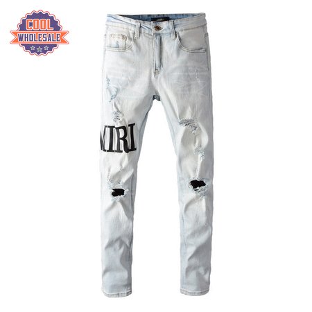 Amiri Logo Jeans White