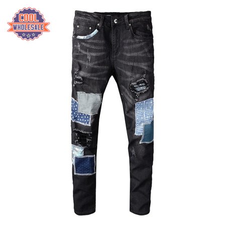 Amiri Patch Jeans Black/Blue