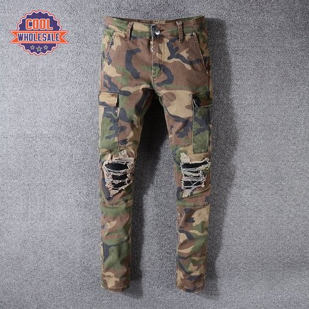 Amiri Rip Jeans Camo