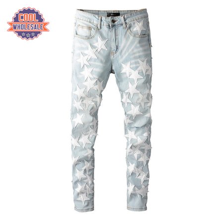 Amiri Stars Jeans White