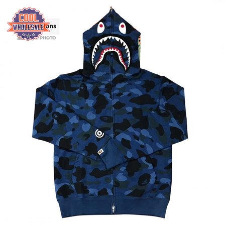 Bape Color Camo Shark Sweater Hoodie