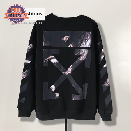 Off White Caravaggio Arrows Over Crewneck Sweatshirt