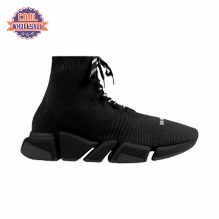 BALENCIAGA MEN'S SPEED 2.0 LACE-UP SNEAKER IN BLACK - BB155