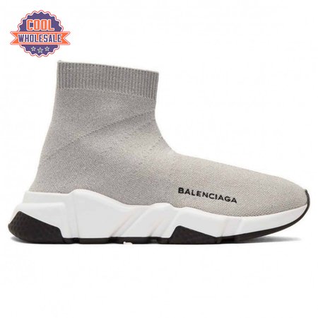 BALENCIAGA SPEED TRAINER METALLIC SILVER LUREX - BB18