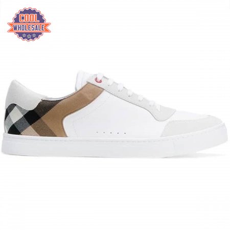 BURBERRY LEATHER AND HOUSE CHECK SNEAKERS - BBR27