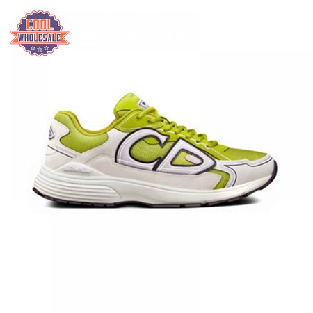 DIOR B30 SNEAKER YELLOW MESH AND WHITE TECHNICAL FABRIC - CD87