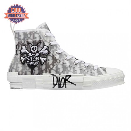 B23 HIGH-TOP SNEAKER WITH DIOR AND SHAWN BEE EMBROIDERY PATCH