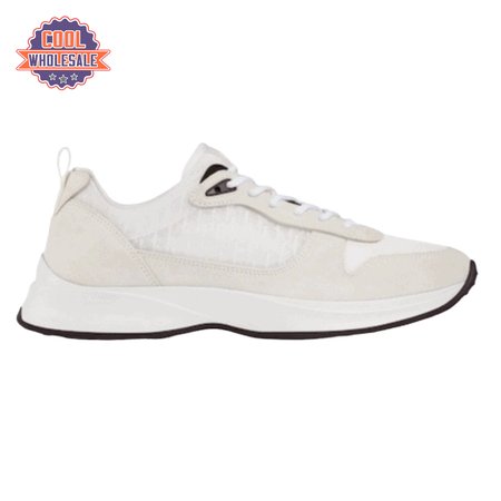 DIOR B25 OBLIQUE WHITE SUEDE RUNNER - CD38