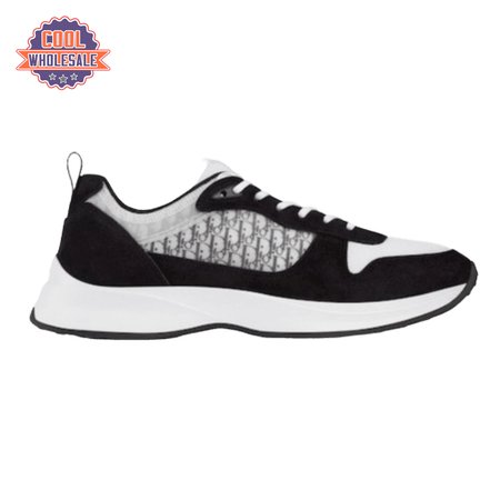 DIOR B25 OBLIQUE BLACK SUEDE RUNNER - CD37