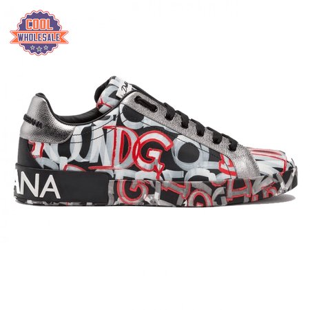 DOLCE & GABBANA PORTOFINO SNEAKERS IN PRINTED NAPPA CALFSKIN - DG8