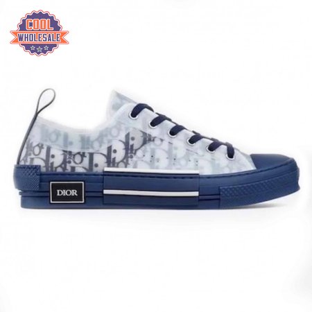 DIOR B23 LOW-TOP SNEAKER IN BLUE DIOR OBLIQUE - CD28