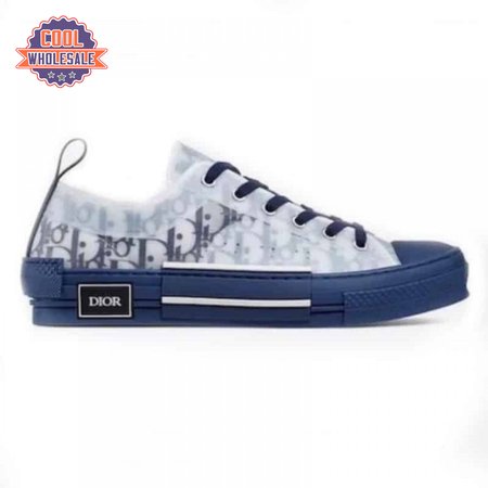 DIOR B23 LOW-TOP SNEAKER IN BLUE DIOR OBLIQUE - CD84