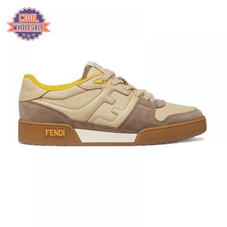 Fendi Match Beige Suede Low-Top Sneakers - FD32