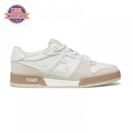 Fendi Match Low-Top Sneakers In White Suede - FD31