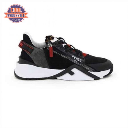 FENDI CHUNKY LACE-UP TRAINERS BLACK - FD19