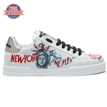 DOLCE & GABBANA PORTOFINO SNEAKERS IN PRINTED NAPPA CALFSKIN - DG6