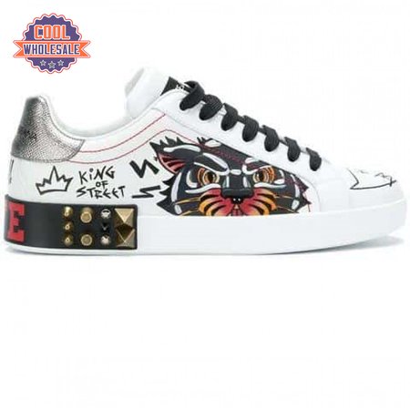 DOLCE & GABBANA PORTOFINO SNEAKERS WITH APPLIQU?S - DG19