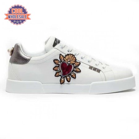 DOLCE & GABBANA SNEAKERS PORTOFINO IN VITELLO NAPPATO CON PATCH - DG23