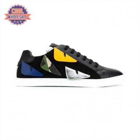 FENDI MONSTER EYES LOW-TOP TRAINERS SNEAKERS - FD05