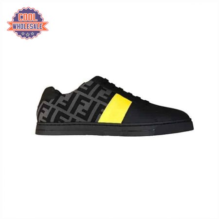 FENDI FF LOGO PRINT LOW-TOP SNEAKERS - FD18