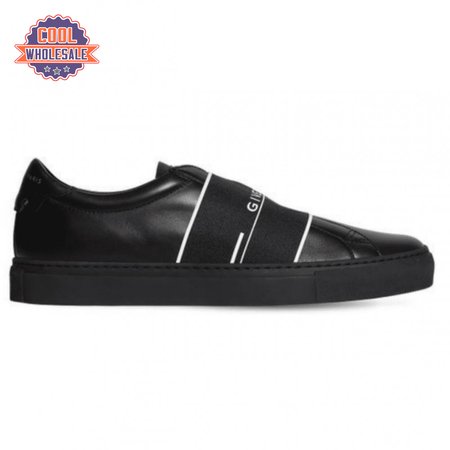 GIVENCHY MEN'S BLACK URBAN STREET LEATHER TRAINERS - GVC49