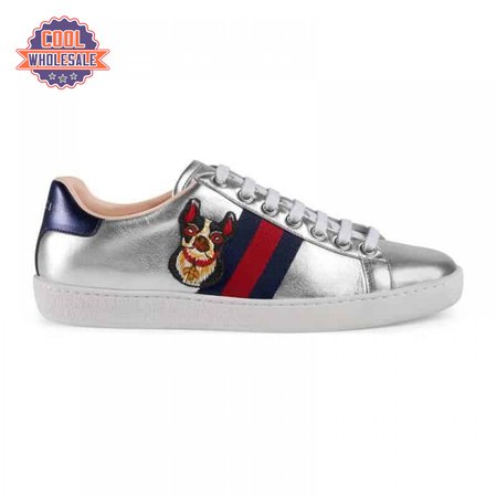 GUCCI METALLIC ACE EMBROIDERED SNEAKER - GC29