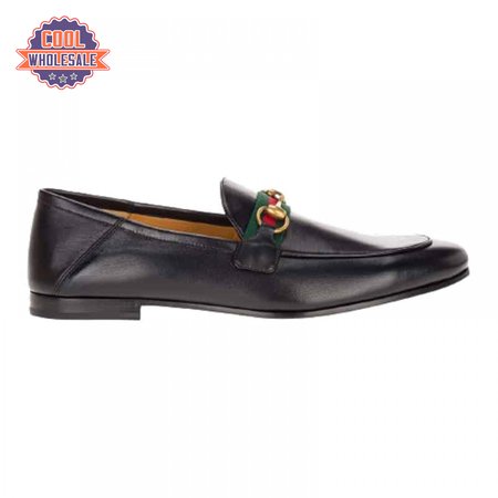 GUCCI 10MM LEATHER FOLDABLED LOAFERS W/ WEB - LDG017